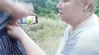 I masturbate a cock into the park and cum into
