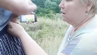 I masturbate a cock into the park and cum into