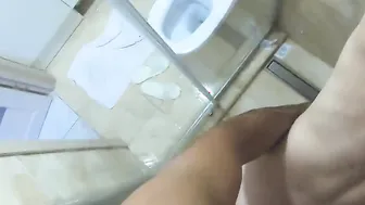 STANDING DOGGY STYLE sex into shower. point of view standing boned with thin