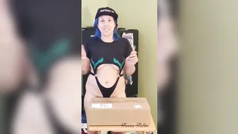 Unboxing Panties Haul with Skimpy Bodysuit Camel Toe