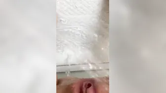 Clitoris orgasm with the shower