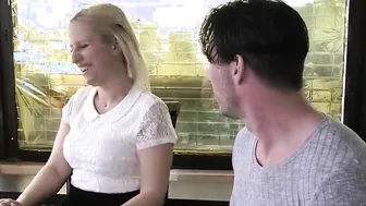 German chubby blonde college chick got screwed from professor