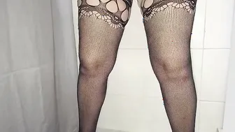 Pissing sex toy squirt banged inside shower