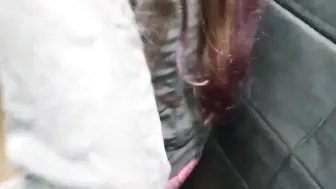 My vulgar next door blows my penis and fucks me inside the elevator