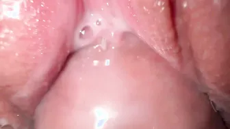I fuck my turned on stepsister tight creamy cunt and close up creampie