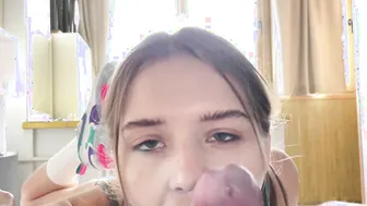 Californiababe blows penis 30 days into a row. Day 7