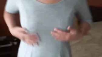 58-year-mature old Hispanic showing off her voluptuous and lovely hooters