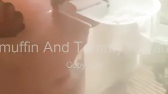 He comes into to steal but then masturbates spying on her inside the shower