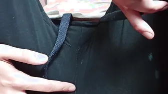 Twat into crazy leggings and little crazy underwear.