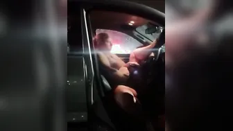 Strip/ inserting buttplug and masturbating inside parking lot