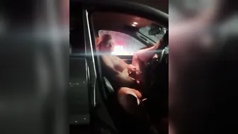 Strip/ inserting buttplug and masturbating inside parking lot