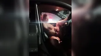 Strip/ inserting buttplug and masturbating inside parking lot