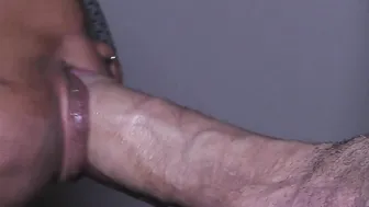 Too much semen to drink for my black mouth