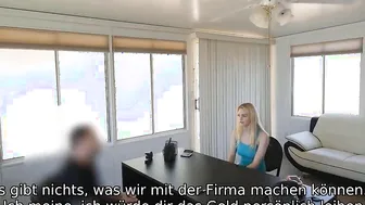 VIP4K. Blonde likes lenders idea of approving loans for snatch nailing