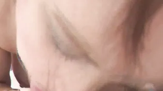 Fellatio. Blow job. mom Beauty Frina blows dick gf of her husbands friends. Cock cum inside mouth. Cum on cheek.