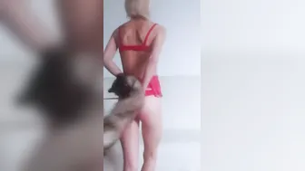 Beauty dancer undresses inside sexual dance
