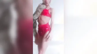 Beauty dancer undresses inside sexual dance