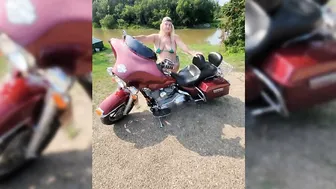 Wifey pose with harley part one
