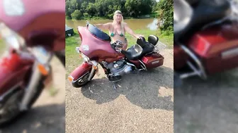 Wifey pose with harley part one