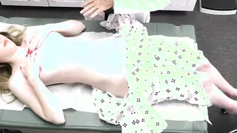 Pervert Doctor Finds a Condom In of Barely Legals Twat and She Begs Him Not to Tell Her Parents - Michelle