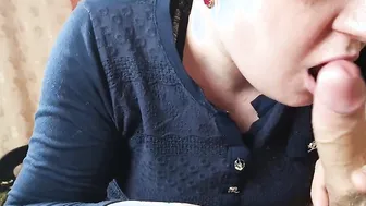 Older milf Oral Sex and Cum Drink Before Bed