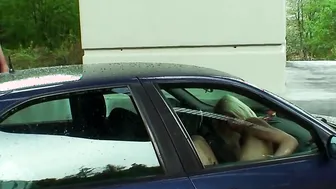 19 Yo fucks stepfather inside vehicle. She is dirty about fucking