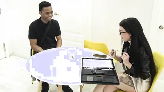 Monica teaches a YOUNG EBONY BRO how to pierce an