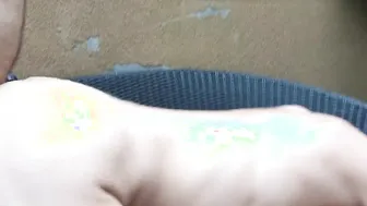 Hotblonde banged next to a homemade swimming pool. Real amateur
