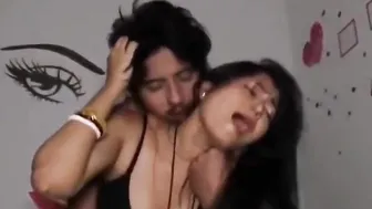 Long hair mom in lockdown with his son 01