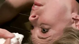 Gigantic melons trainee tied and ass nailed