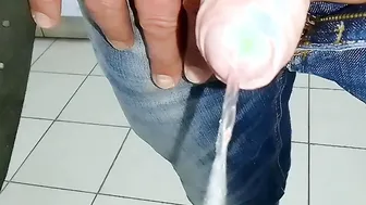 powerful and long stream of urine from mr. huge penis
