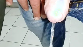 powerful and long stream of urine from mr. huge penis