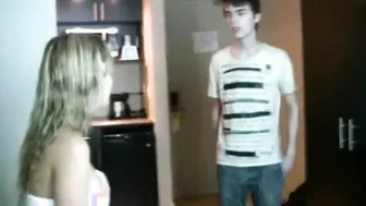 American mom Fucks Rough with Adorable 18yo Bro