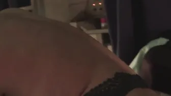 Huge titties cougar lesbo flight attendants having fun with their sex