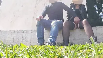 SEX PUBLIC Slutty professor squirt into outdoors park with orgasm