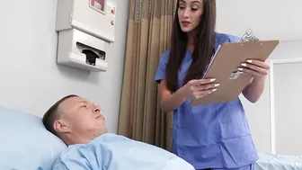 Stacked nurse Goddess Vivian Fox getting banged by coworker into front of hubby