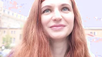 GERMAN SCOUT - Petite Redhead Ukrainian Teenie Lina Joy Pickup for Hard Casting Boned