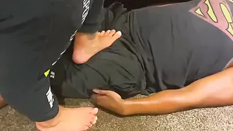 BBW Amazon 280lb+ Hispanic Trampling Penis and Ball Kicking Fem Dom