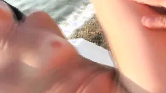 Jizzed party at the hotel beach. Free hole choice Everyone can go