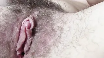 Gigantic Clitoris Bushy Vagina Fingered Close up