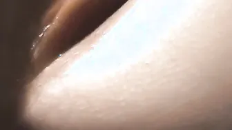Slow Motion close up creamy twat fucking. Entered her cum-drenched