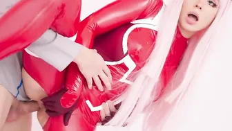 Bitch into a tight suit getting pulled rough on a