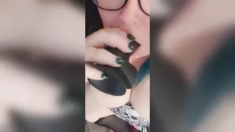 Boned my throat while my banged machine destroys my twat