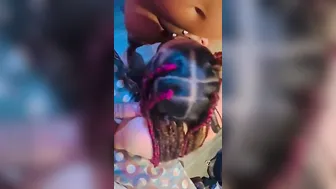 Blowing two cocks