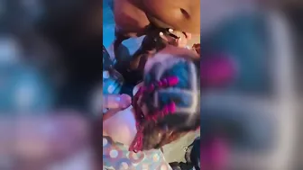Blowing two cocks