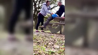 Outdoor cumshot at the park