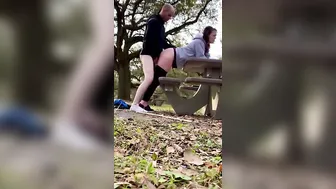 Outdoor cumshot at the park