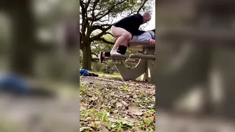 Outdoor cumshot at the park