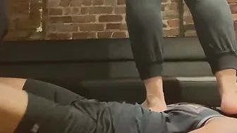 Double Amazon Hispanic 500lbs+ Penis Trampling and Ball Stomping