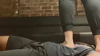 Double Amazon Hispanic 500lbs+ Penis Trampling and Ball Stomping